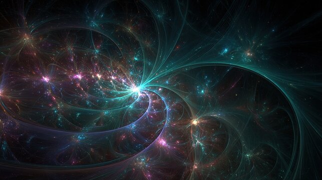 Abstract Colorful Space Galaxy Nebula