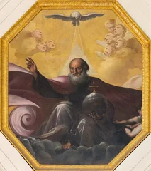 Selbstklebende Fototapeten Jesus Christus CAVA DE TIRRENI, ITALY - OCTOBER 7, 2025: The painting of  God the Creator in the Cathedral - Santa Maria della Visitazione by unknown baroque artist   © Renáta Sedmáková