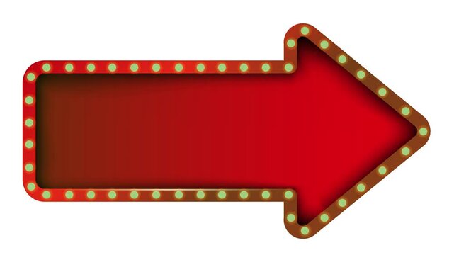 retro arrow-shaped frame or light bulb