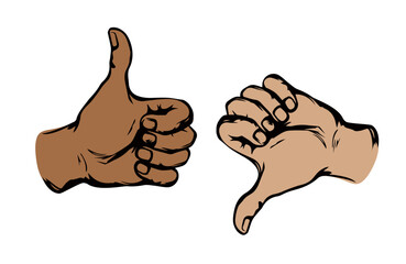 Human male fail valid vote accept attitude arm mark. Line black drawn super okay media logo well ok signal pictogram concept design retro art cartoon graphic sketch nice quality style white text space