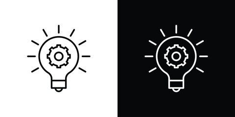 Solution icon. Premium pictogram isolated on a white background.