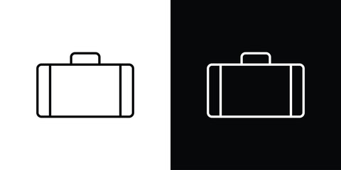 Suitcase icon. Premium pictogram isolated on a white background.