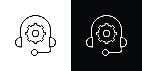 Technical support icon. Premium pictogram isolated on a white background.