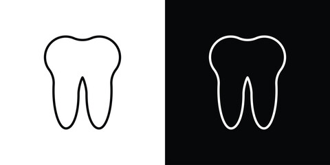 Tooth icon. Premium pictogram isolated on a white background.