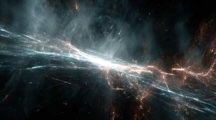 Abstract Colorful Cosmic Space Scene