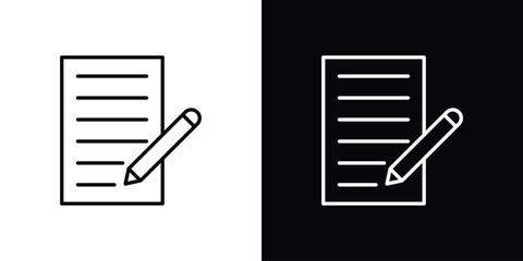 Writing icon. Premium pictogram isolated on a white background. © Creatives