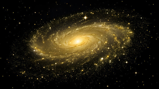 Vibrant spiral galaxy swirls with stellar nurseries in deep space