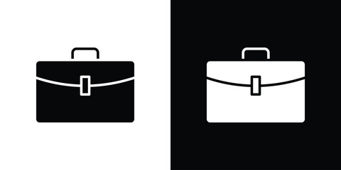 Briefcase icon, outline vector sign, linear and solid style. vector symbol on white background