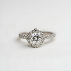 Fototapeta premium Wedding rings on white