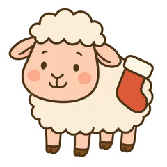 Cute watercolor Christmas farm elements featuring hand-painted farm animals, barns, trees, wreaths, and festive decorations. Soft pastel tones on a clean white background&mdash;perfect for holiday clipart.