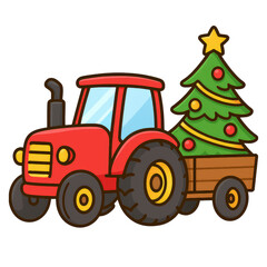 Cute watercolor Christmas farm elements featuring hand-painted farm animals, barns, trees, wreaths, and festive decorations. Soft pastel tones on a clean white background&mdash;perfect for holiday clipart.