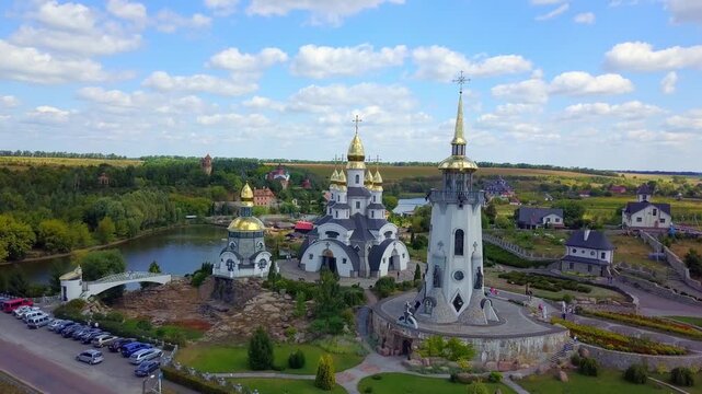 Landscape Park, Church of St. Eugene, Aerial view 05