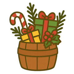 Cute watercolor Christmas farm elements featuring hand-painted farm animals, barns, trees, wreaths, and festive decorations. Soft pastel tones on a clean white background&mdash;perfect for holiday clipart.