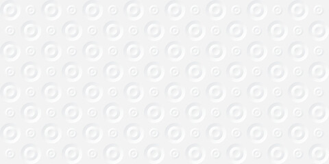 3D circle groove seamless pattern with light gray background