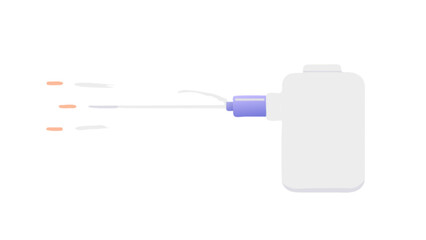 Medical injection syringe illustration for healthcare and medical procedure stock image and graphic design assets