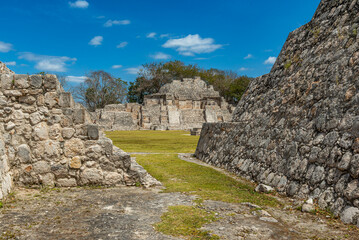 Ruins of the former Mayan city of Edzna, Campeche, Mexico