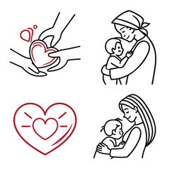 Motherhood and Love Icons baby heart