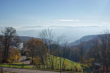 Riehen, Switzerland becomes truly beautiful in autumn, with vibrant foliage transforming its parks, forests, and riverbanks into a vivid tapestry of color. An ideal season for peaceful walks and photo