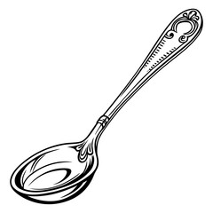 spoon on white background