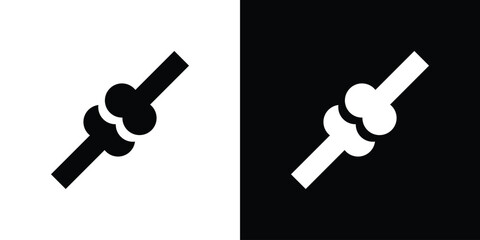 Joint icon, outline vector sign, linear and solid style. vector symbol on white background