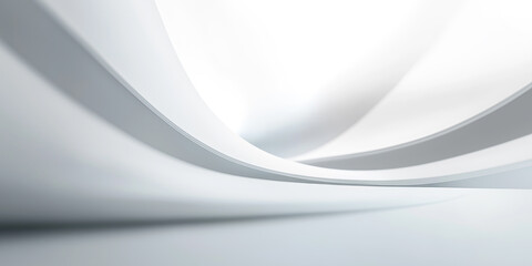 Obraz premium Abstract Curve in an Architectural Space: An artistic view of a gently curving architectural structure, with clean lines and soft lighting, creating a sense of flow and elegance. 