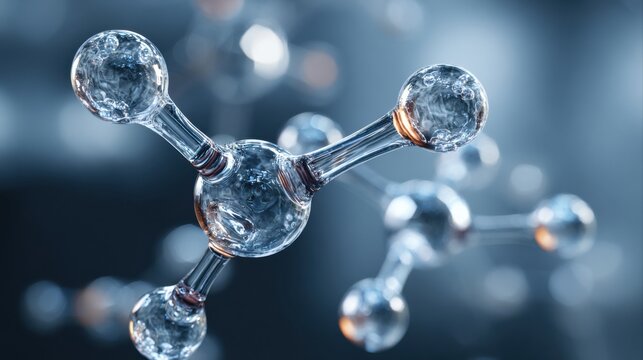clear glass molecular structure scientific abstract