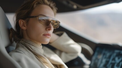 Space architect working with AI holograms to design Mars habitat modules, analyzing structural simulations — concept of future architecture, human-AI cooperation in space colonization, and