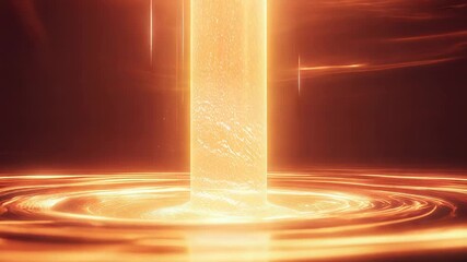 Pillar of glowing energy generating abstract vortex - Powered by Adobe
