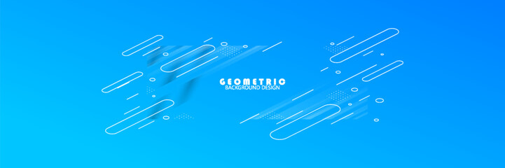elegant minimalist blue backdrop with soft gradients and floating geometric outlines, perfect for presentations or branding. vector illustration