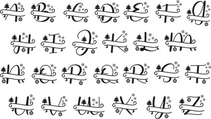 Monogram christmas alphabet © AEN Creative Studio