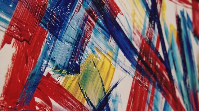 Abstract brush strokes: dynamic colors and patterns in artistic composition