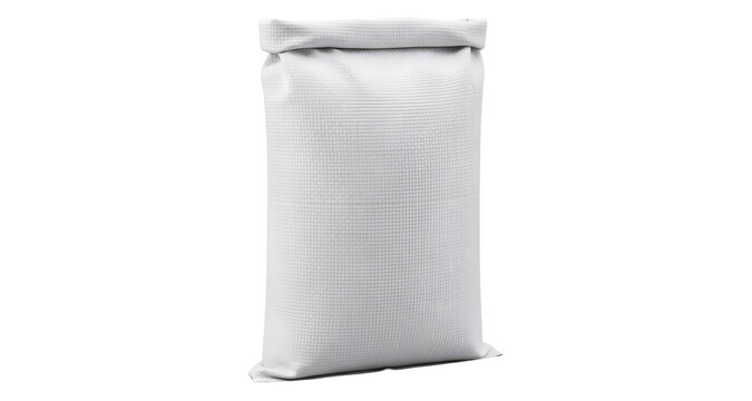 Blank White Sack or Bag Mockup Isolated on White Background
