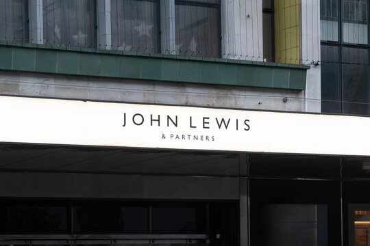 John Lewis and partner sign in Oxford Street, London