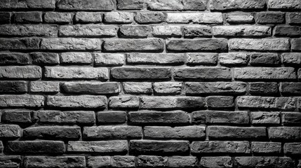 Obraz premium Old Textured Brick Wall Background Black and White