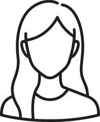 Woman icon, female avatar and user concept design
