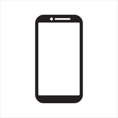 phone vector with blank white screen isolated on white background