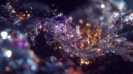 Abstract Glowing Particles Motion Design