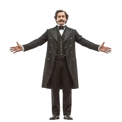 Studio Portrait of a Victorian-Era Gentleman in Formal Attire