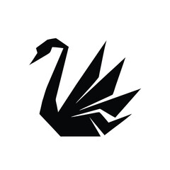 Geometric Swan Graphic Design