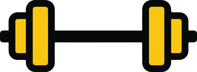 Simple barbell icon for fitness and weightlifting graphics