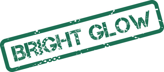 Vibrant Green Bright Glow Stamp Evoking Radiance and Positive Energy