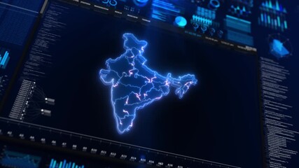 Stock market investment trading financial, coin India flag Forex profit finance business trend data background. Indian Rupee Growth Economic Rising Financial Market, Digital Economy Investment Success - Powered by Adobe