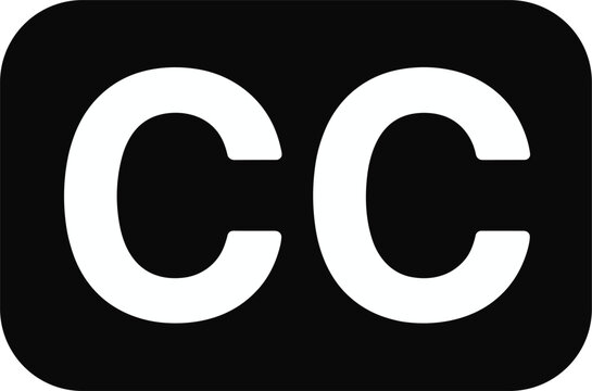 Black Square with White C Closed Captions Icon subtitles accessibility