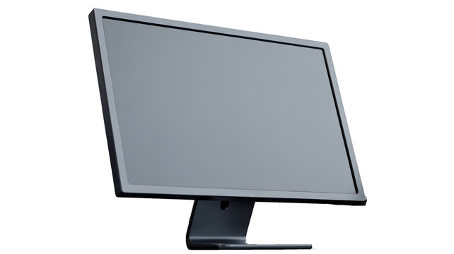 Sleek modern monitor display ready for your creative content, ideal for web design mockups and tech presentations