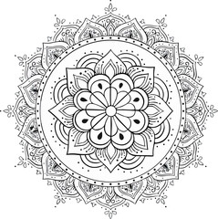 Fototapeta premium ornamental round lace ornament