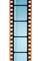 Minimalist 35mm Film Strip with Empty Frames
