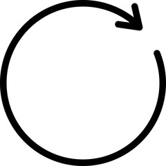 Circular Loop Line Vector Icon