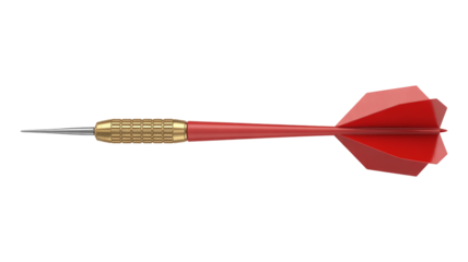 Aim for success with this sharp red and gold dart, perfect for games or achieving goals