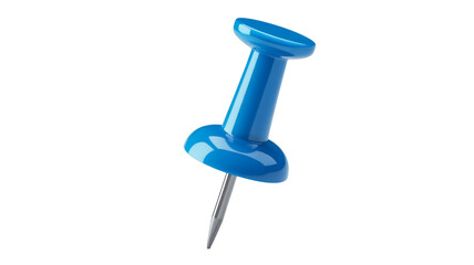Vibrant blue push pin standing ready for crucial organization, perfect for project planning and tracking progress