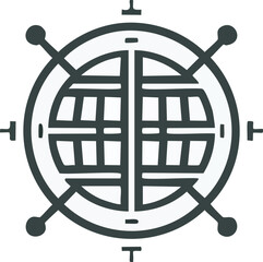 Global Network Connectivity Emblem of Worldwide Connection and Telecommunications
